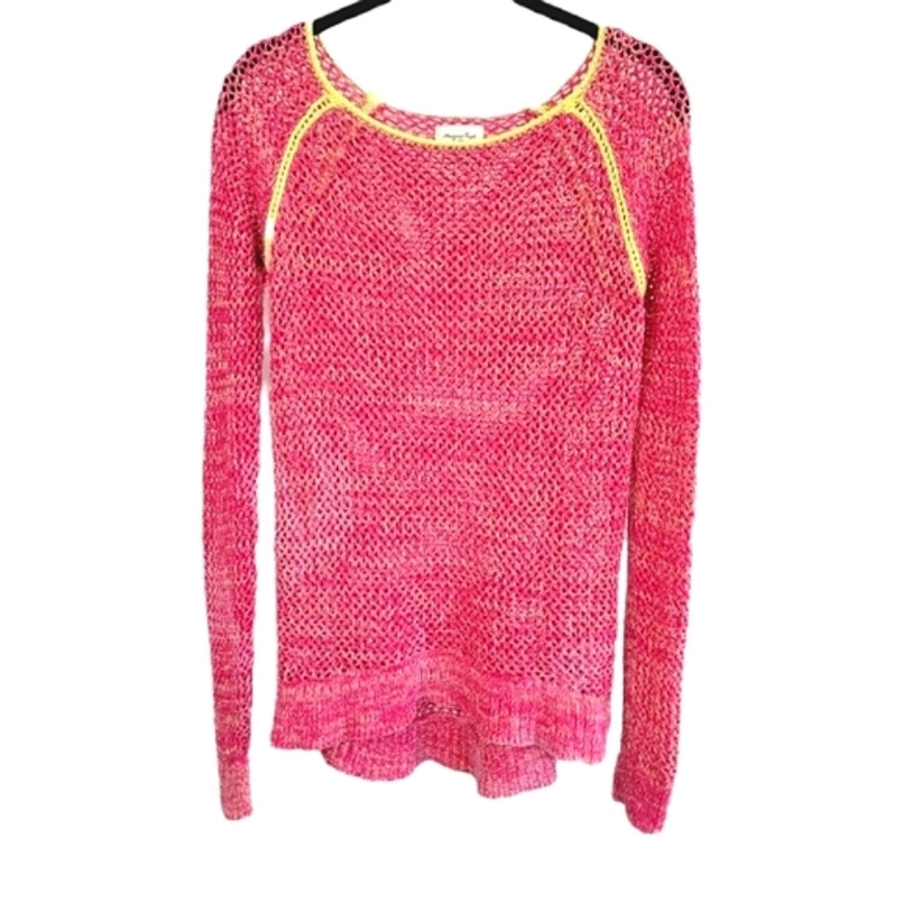 American Eagle Pink Knit Long Sleeve Top XS